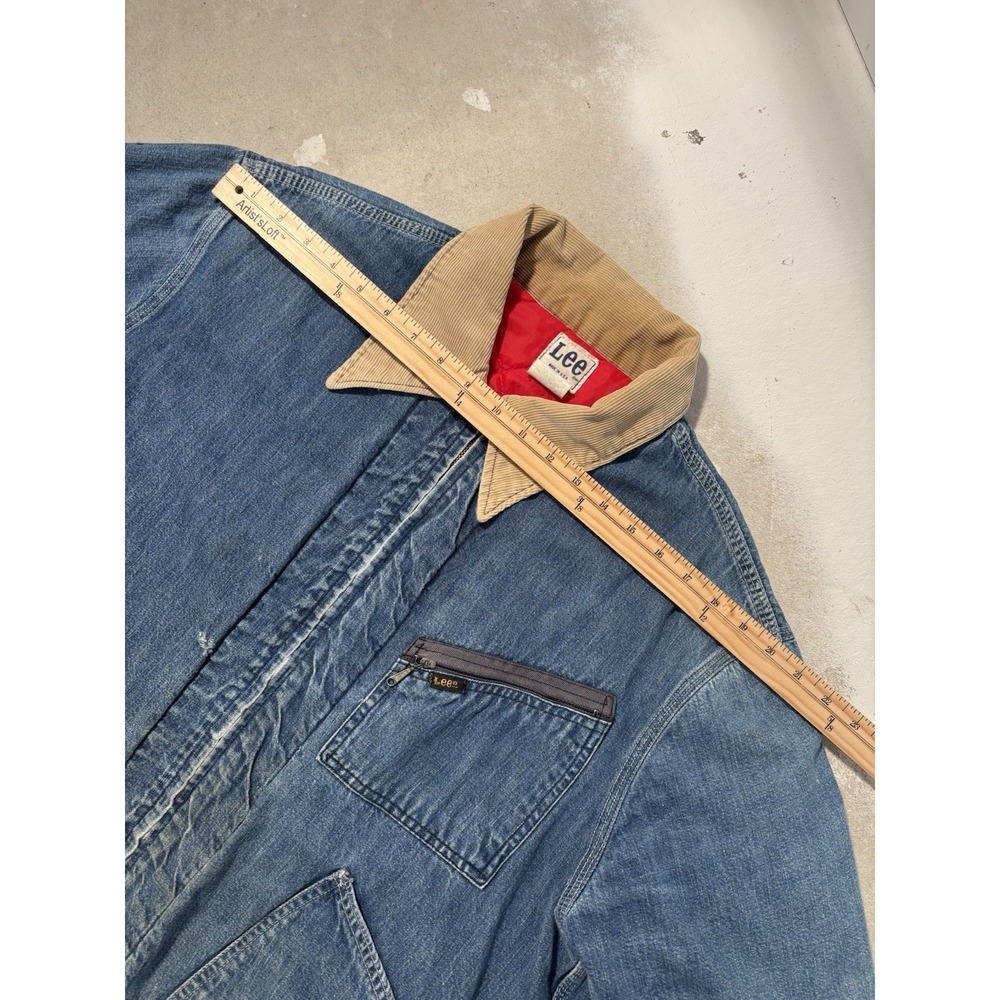 vintage 60s lee 91-b denim jacket trucker lined - Picture 10 of 11